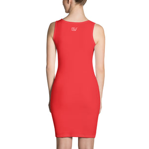 Be Innovative Fitted Dress - RED